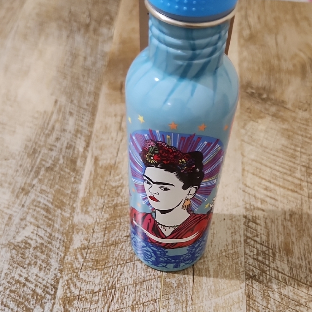 Frida Blue Water Bottle - Picture 5 of 13